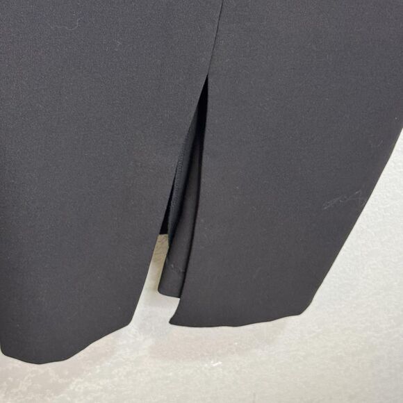 Likely Dress Size 8 Brooklyn Black Sleeveless V Neck Spaghetti Strap Midi Slit - Picture 7 of 11